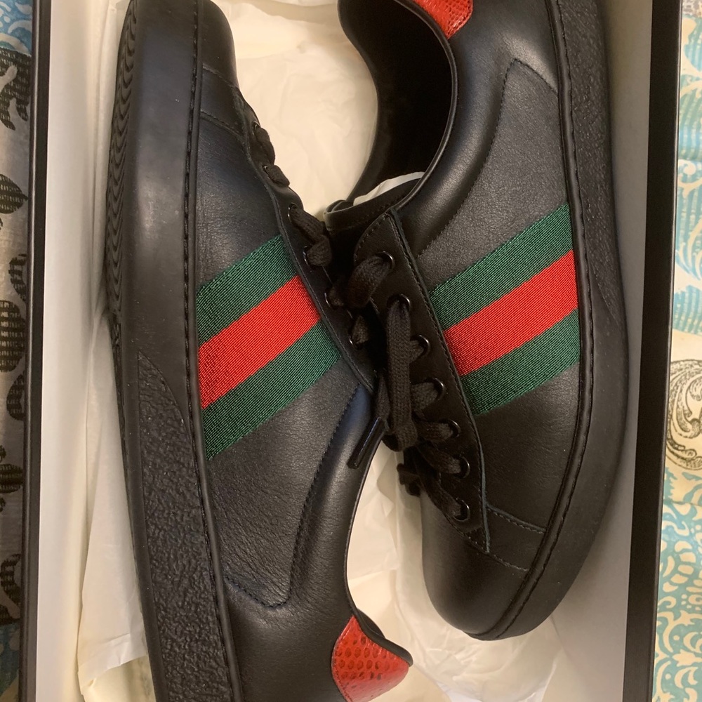 Gucci Sneakers Black New Ace